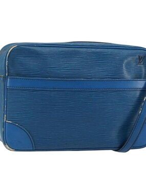Authentic LOUIS VUITTON Epi Trocadero 27 Shoulder Bag Blue M52315 LV